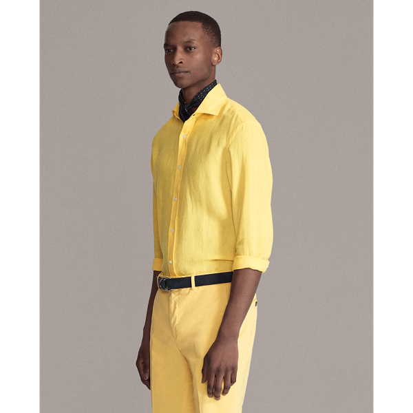Yellow Linen Shirt Purple Label 4