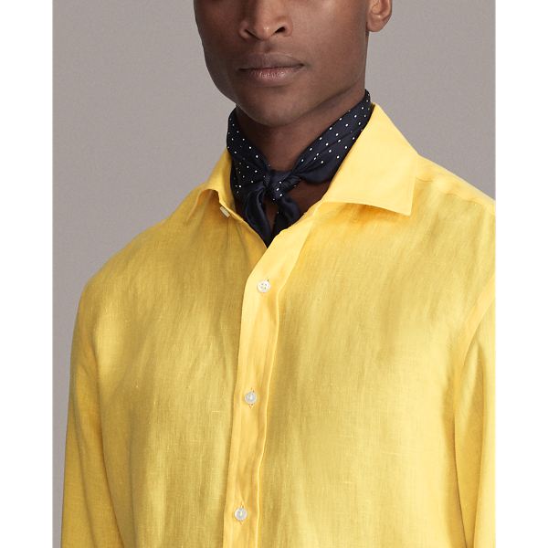 Yellow Linen Shirt Purple Label 6