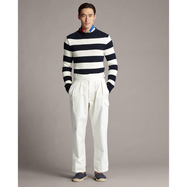 Deckwash White Wide-Leg Cargo Jean Purple Label 3