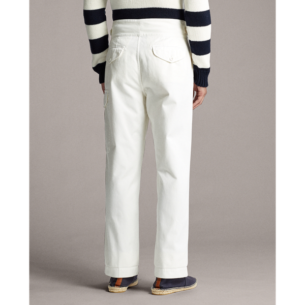 Deckwash White Wide-Leg Cargo Jean Purple Label 5