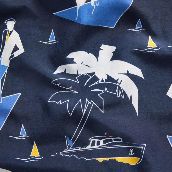 Navy Print Riviera-Print Shirt Purple Label 8