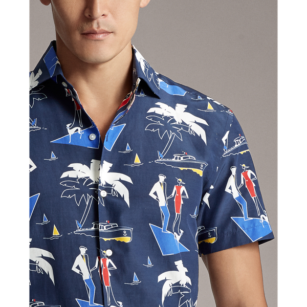 Navy Print Riviera-Print Shirt Purple Label 6