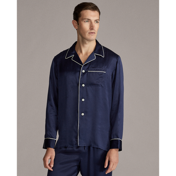 Navy silk Satin Sleep Set Purple Label 4
