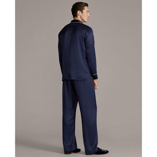 Navy silk Satin Sleep Set Purple Label 5