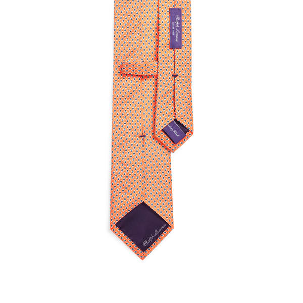 Orange Micro-Diamond Silk Tie Purple Label 2