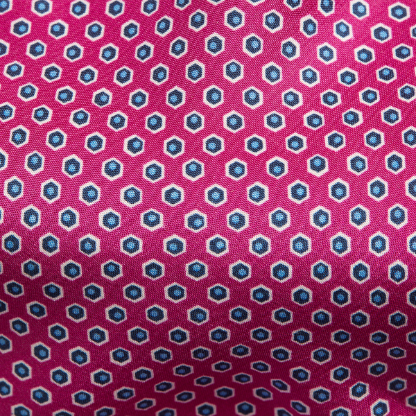 Magenta Micro-Hexagon Silk Tie Purple Label 3