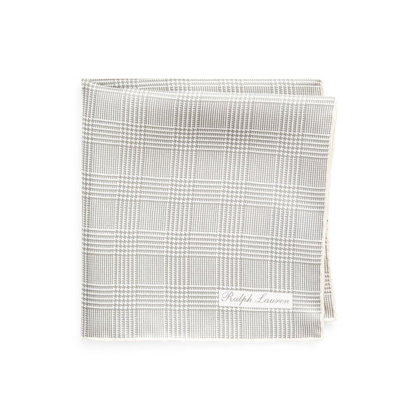 Glen Plaid Silk Pocket Square