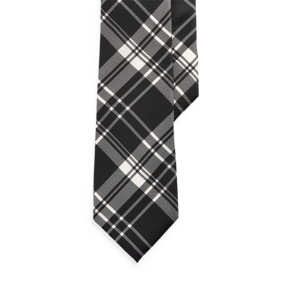 Corbata de seda a cuadros