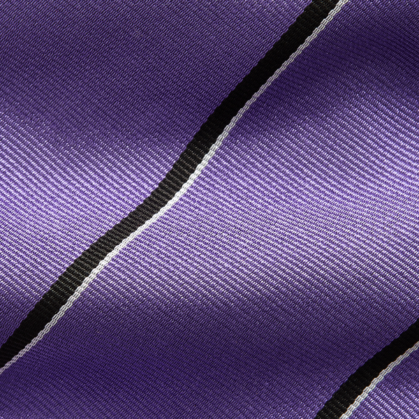 Lavender/Black Striped Silk Repp Tie Purple Label 3