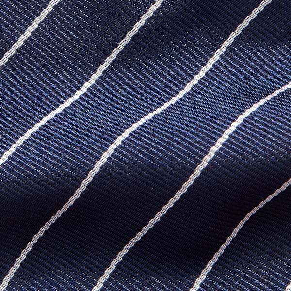 Navy/White Striped Silk Repp Tie Purple Label 3