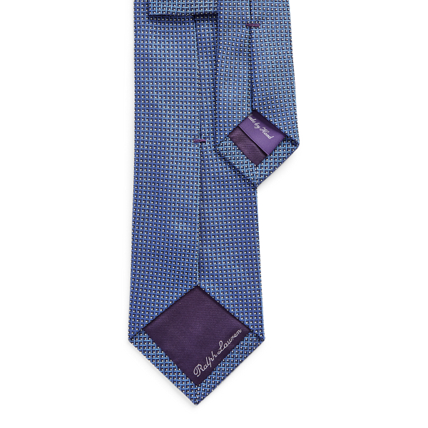 Navy/Blue Patterned Silk Tie Purple Label 2