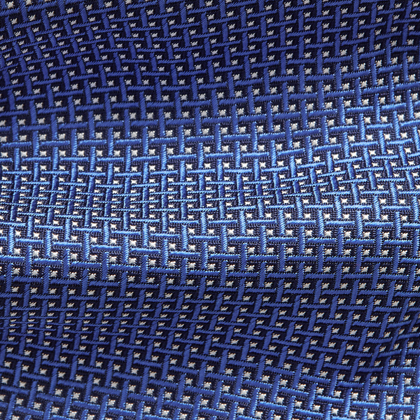 Navy/Blue Patterned Silk Tie Purple Label 3
