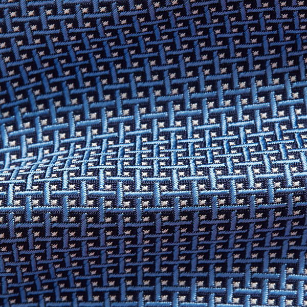 Navy/Lt Blue Patterned Silk Tie Purple Label 3