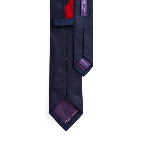 Navy/Red Naval Silk Club Tie Purple Label 2