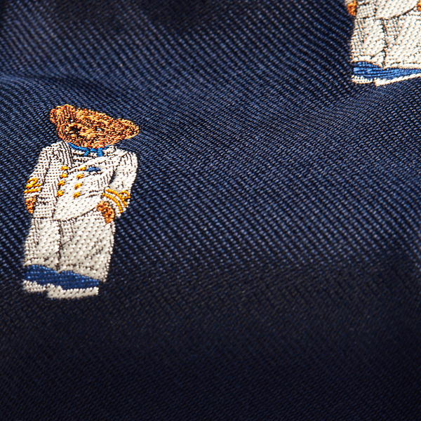 Navy Polo Bear Silk Tie Purple Label 3