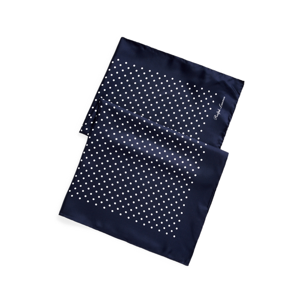 Polka-Dot Silk Scarf