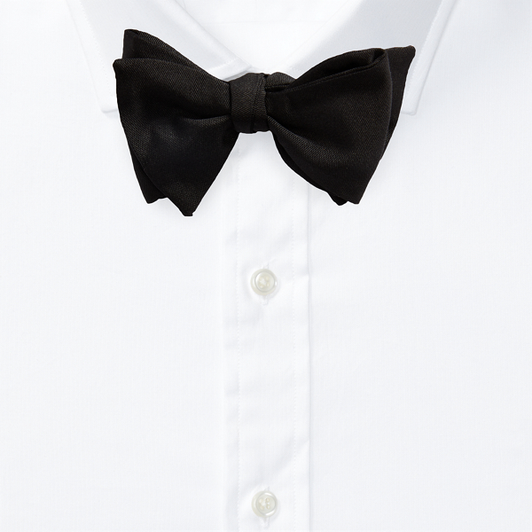 Black Silk Barathea Bow Tie Purple Label 2