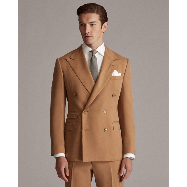 Mocha Kent Handmade Silk Gabardine Suit Purple Label 4