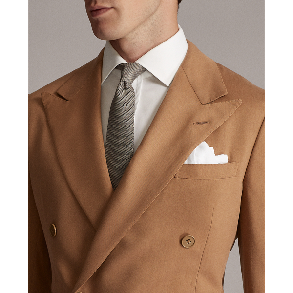 Mocha Kent Handmade Silk Gabardine Suit Purple Label 6