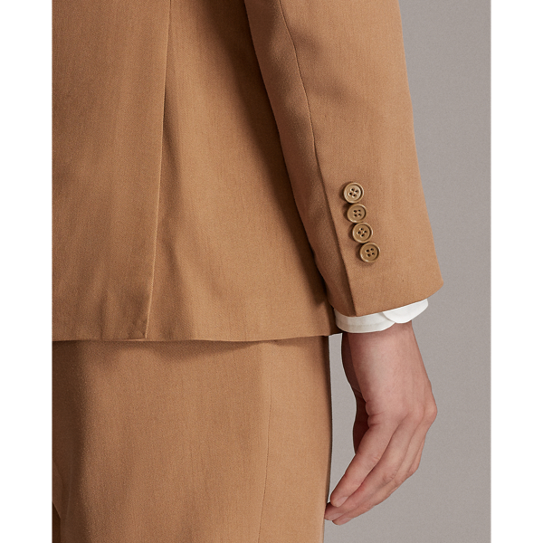 Mocha Kent Handmade Silk Gabardine Suit Purple Label 7