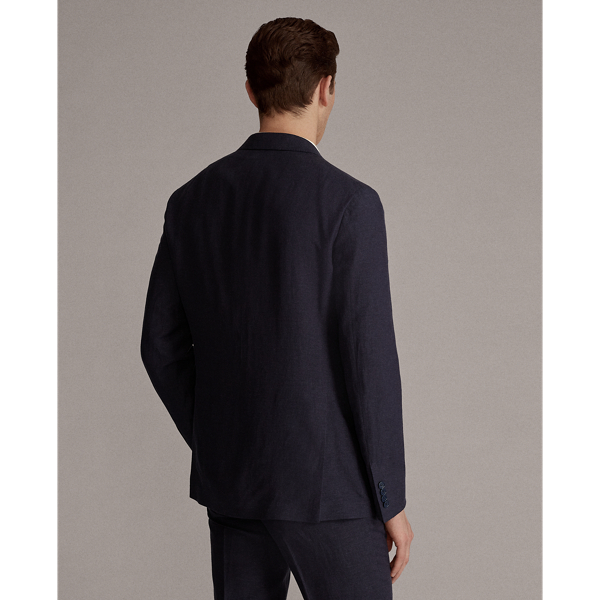 Navy Hadley Linen-Silk Twill Suit Jacket Purple Label 5