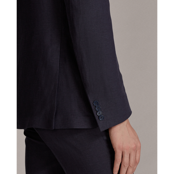Navy Hadley Linen-Silk Twill Suit Jacket Purple Label 6