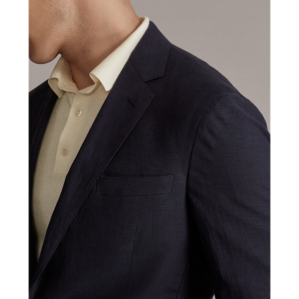 Navy Hadley Linen-Silk Twill Suit Jacket Purple Label 7