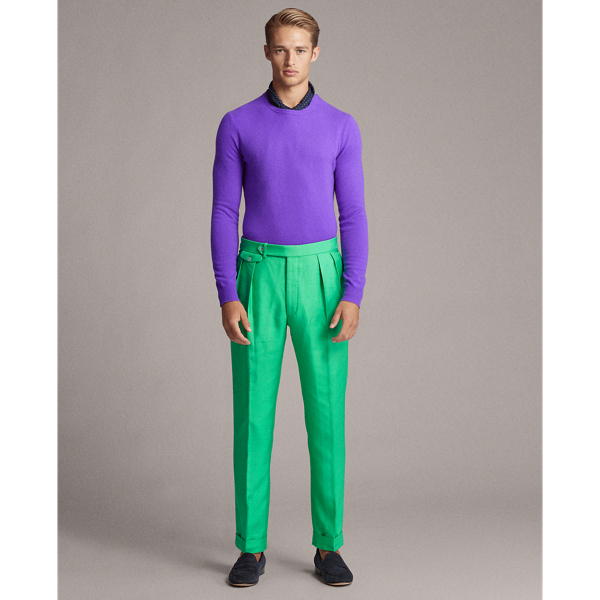 Green Gregory Silk Shantung Trouser Purple Label 3