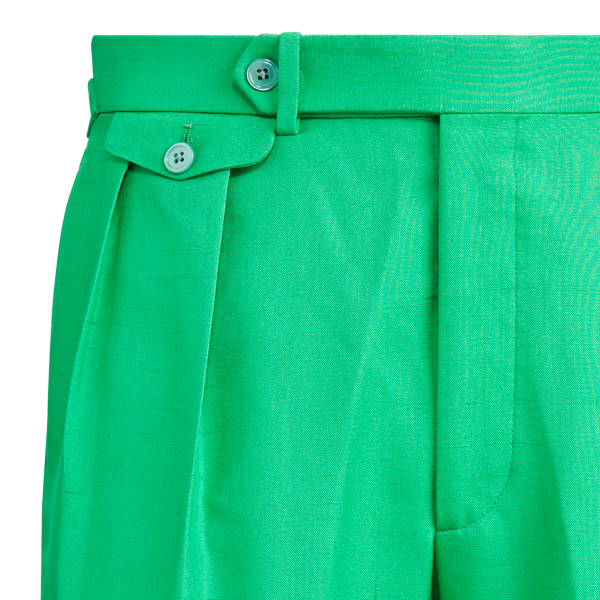 Green Gregory Silk Shantung Trouser Purple Label 7