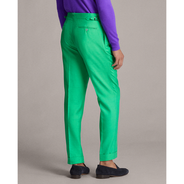 Green Gregory Silk Shantung Trouser Purple Label 5