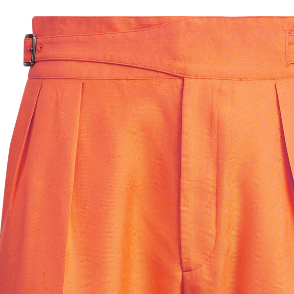 Orange Silk Shantung Trouser Purple Label 7