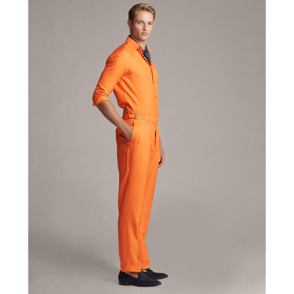 Orange Silk Shantung Trouser Purple Label 4