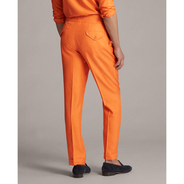 Orange Silk Shantung Trouser Purple Label 5