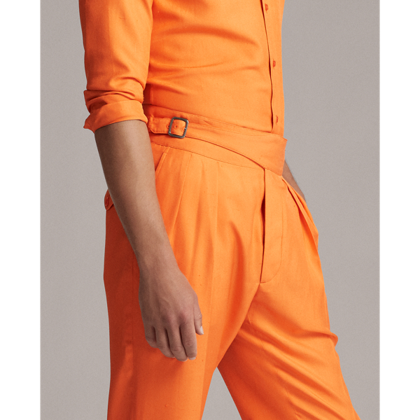 Orange Silk Shantung Trouser Purple Label 6