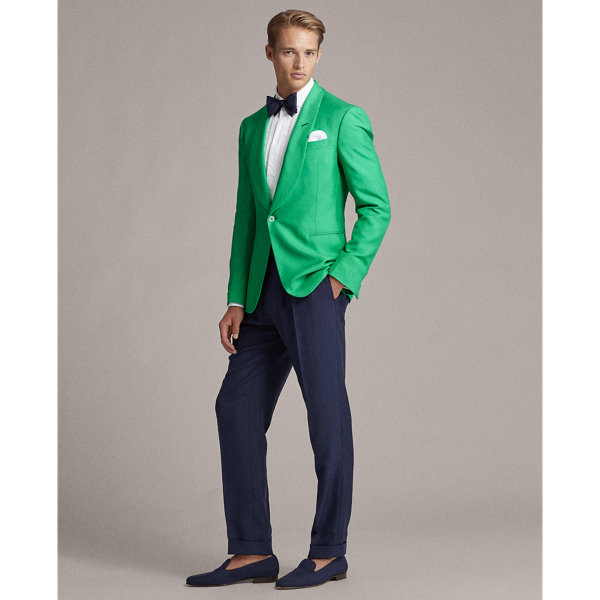 Green Handmade Silk Jacket Purple Label 4
