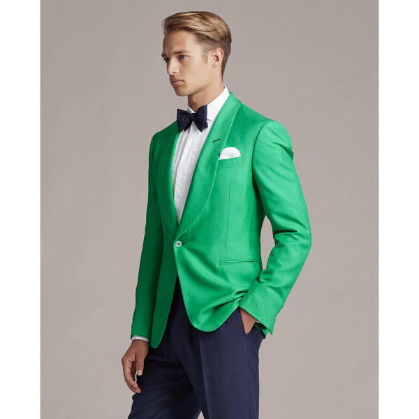 Green Handmade Silk Jacket Purple Label 5