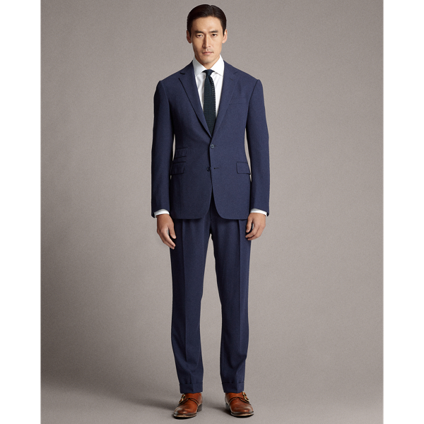 Navy Kent Wool Crepe Suit Jacket Purple Label 4