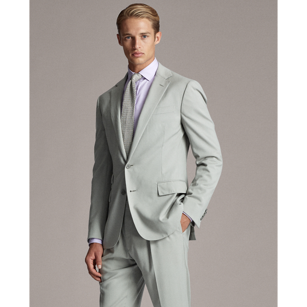 Pearl Grey Handmade Gabardine Suit Purple Label 4
