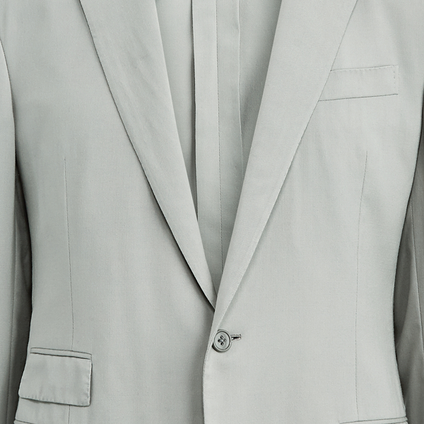 Pearl Grey Handmade Gabardine Suit Purple Label 11
