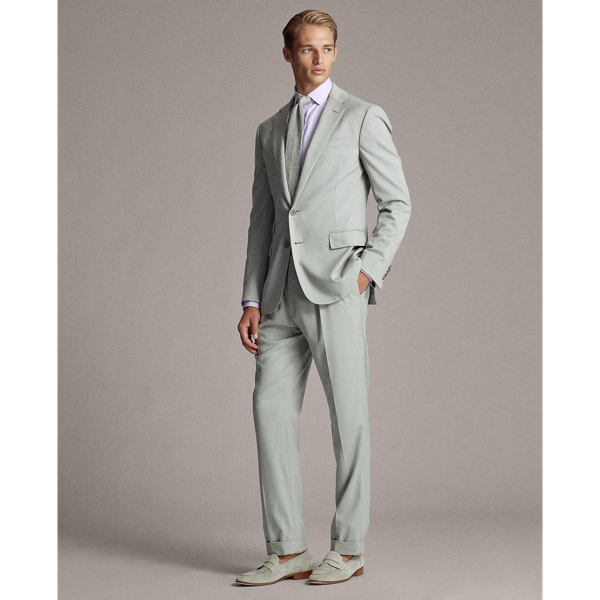 Pearl Grey Handmade Gabardine Suit Purple Label 5