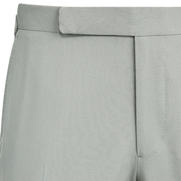 Pearl Grey Gregory Wool Gabardine Trouser Purple Label 6