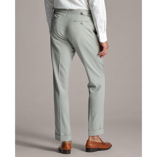 Pearl Grey Gregory Wool Gabardine Trouser Purple Label 4