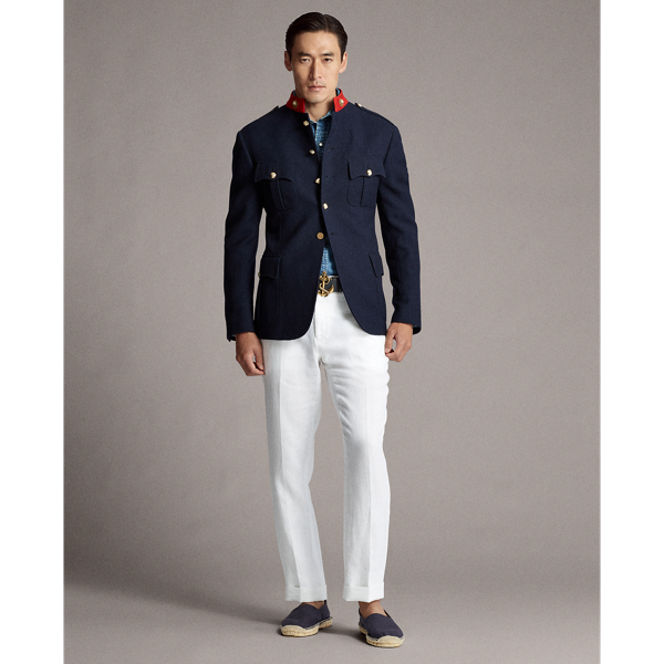 Navy Stand-Collar Cotton Jacket Purple Label 3