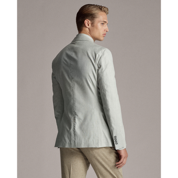 Grey And Cream Hadley Tick-Weave Sport Coat Purple Label 6