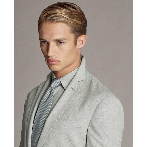 Grey And Cream Hadley Tick-Weave Sport Coat Purple Label 7