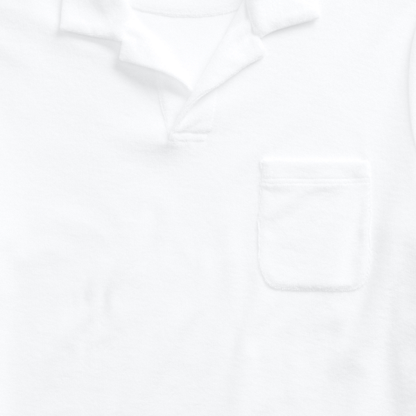 Classic White Riviera Terry Polo Shirt Purple Label 7