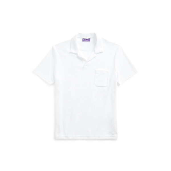 Classic White Riviera Terry Polo Shirt Purple Label 2