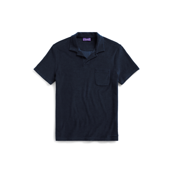 Polo&nbsp;C&ocirc;te d'Azur en coton &eacute;ponge Purple Label en 1