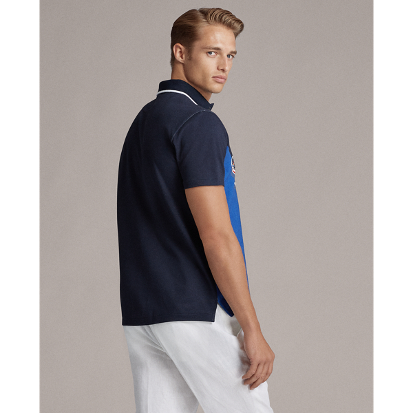 Classic Chairman Navy Custom Slim Fit Piqu&eacute; Polo Purple Label 6