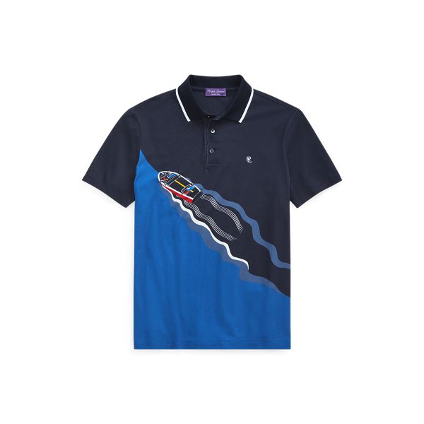Polo em piqu&eacute; Custom slim fit Purple Label em 1